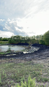 Excavator pond dig out